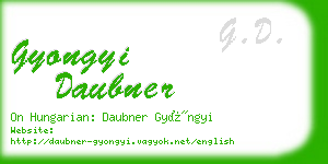 gyongyi daubner business card